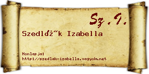 Szedlák Izabella névjegykártya